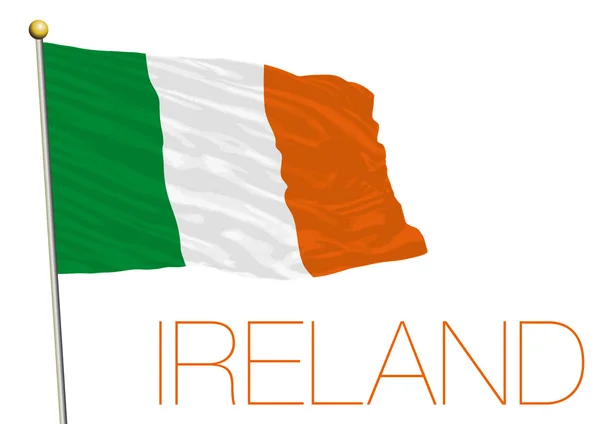 Ireland eire flag isolated on the white background — Stock Vector