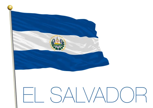 Эль Сальвадор флаг изолирован на белом фоне — стоковый вектор
