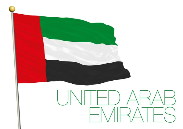 Émirats arabes unis drapeau isolé sur le fond blanc — Image vectorielle