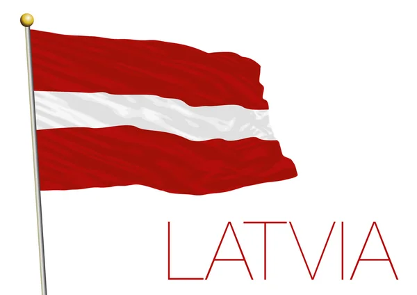 Bandera de latvia aislada sobre fondo blanco — Vector de stock