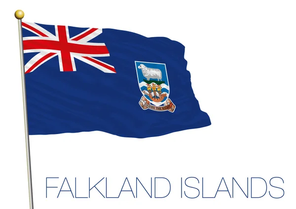 Falkland island flag isolated on the white background — Stock Vector