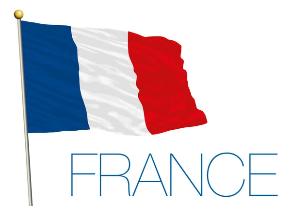 Frankreich Flagge isoliert auf weißem Hintergrund — Stockvektor