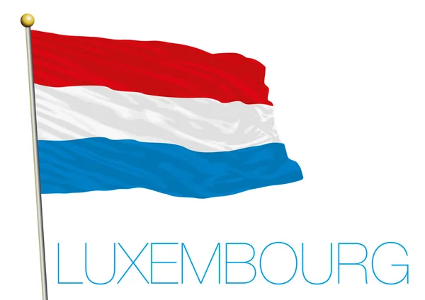 Drapeau luxembourgeois isolé sur fond blanc — Image vectorielle