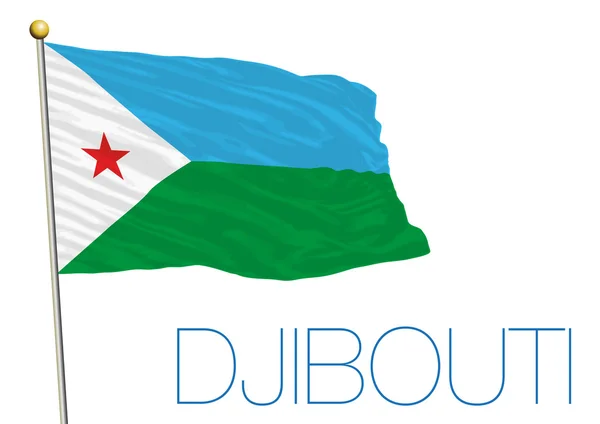 Djibouti flag isolated on the white background — Stock Vector