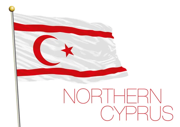 Northern cyprus flag isolated on the white background — Stock Vector