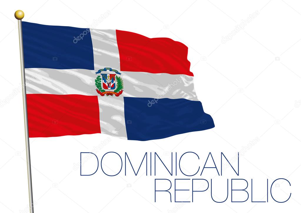 dominican republic flag isolated on the white background