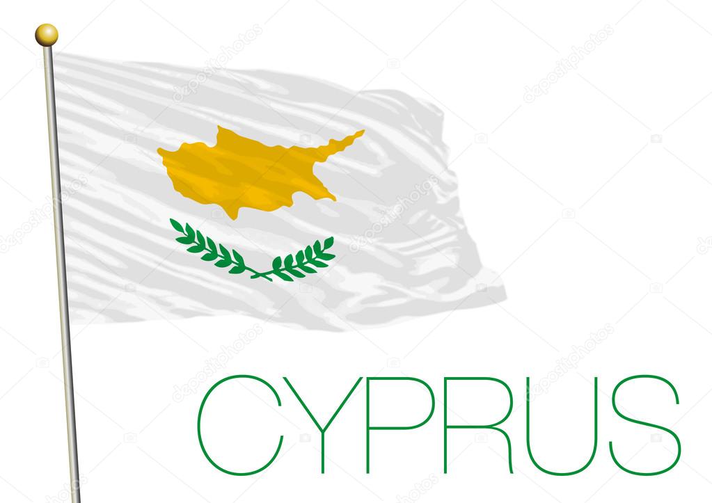 cyprus flag isolated on the white background