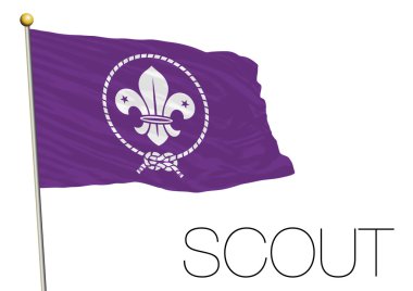 scout flag isolated on the white background clipart