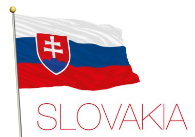 slovakia flag isolated on the white background clipart