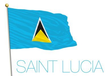 saint lucia bayrak beyaz arka plan üzerinde izole