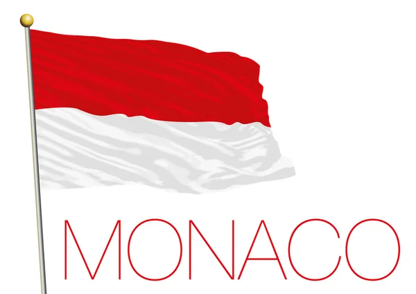 Bandera de Mónaco aislada sobre fondo blanco — Archivo Imágenes Vectoriales