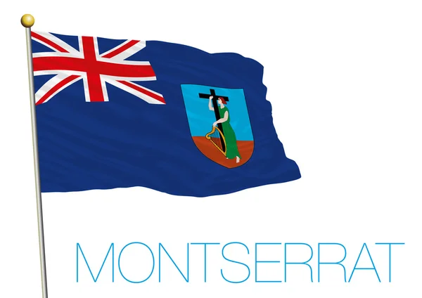 Drapeau montserrat isolé sur le fond blanc — Image vectorielle