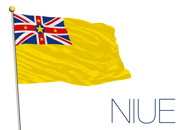 Niue flagga isolerat på den vita bakgrunden — Stock vektor