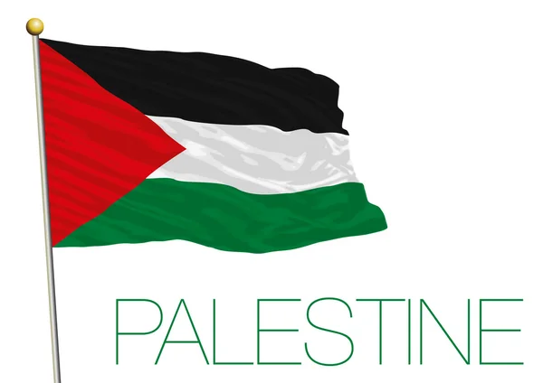 Bandera palestina aislada sobre el fondo blanco — Vector de stock