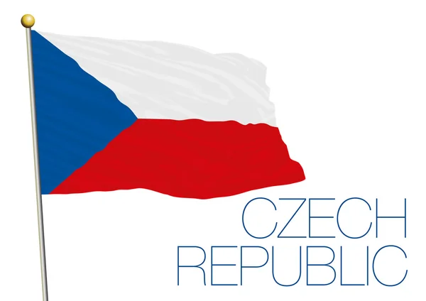 Bandera de la República Checa aislada sobre el fondo blanco — Vector de stock