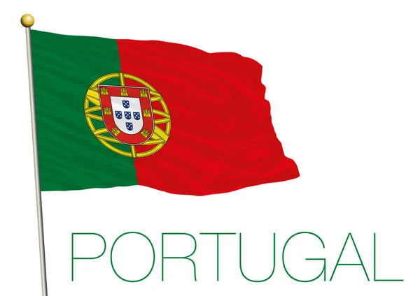 Portugal flag isolated on the white background — Stock Vector