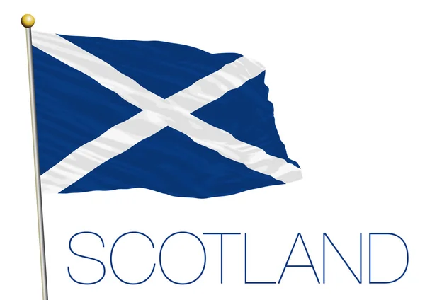 Bandera de Escocia aislada sobre el fondo blanco — Vector de stock