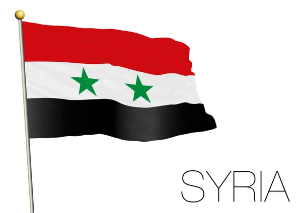 孤立在白色背景上的叙利亚国旗 — 图库矢量图片