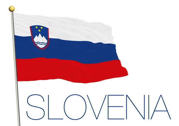 Bandeira slovenia isolado no fundo branco —  Vetores de Stock
