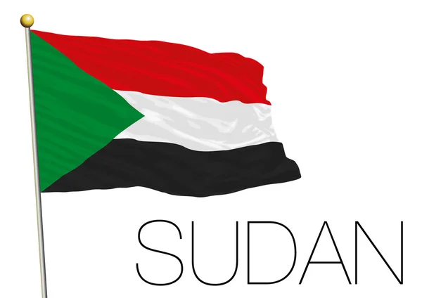 Bandeira sudan isolado no fundo branco — Vetor de Stock