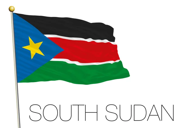 Flaga Sudanu Południowego — Wektor stockowy