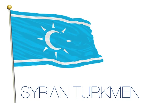 Bandera de Turquía siria yolada sobre el fondo blanco — Archivo Imágenes Vectoriales
