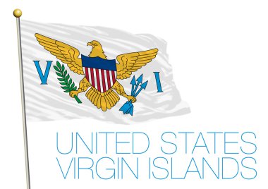 rüzgarda izole ABD virgin Island bayrak