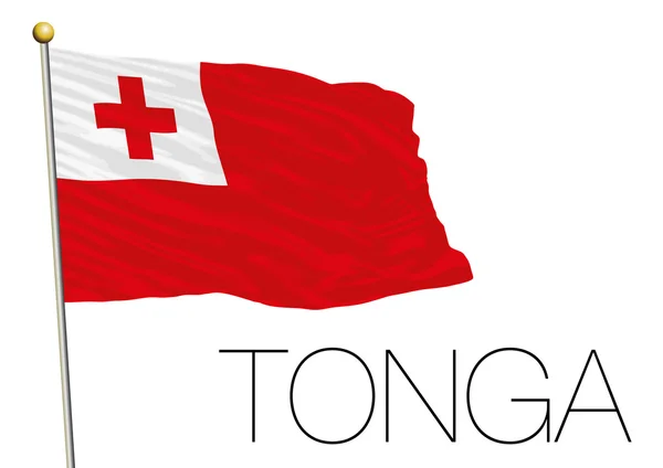 Flagge der Tonga-Insel — Stockvektor