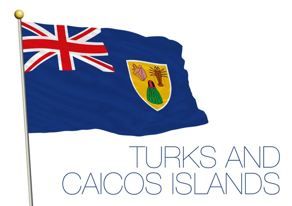 Bandeira das Ilhas Turcas e Caicos — Vetor de Stock