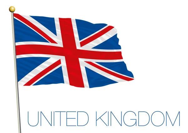 United Kingdom flag isolated in the wind — стоковый вектор