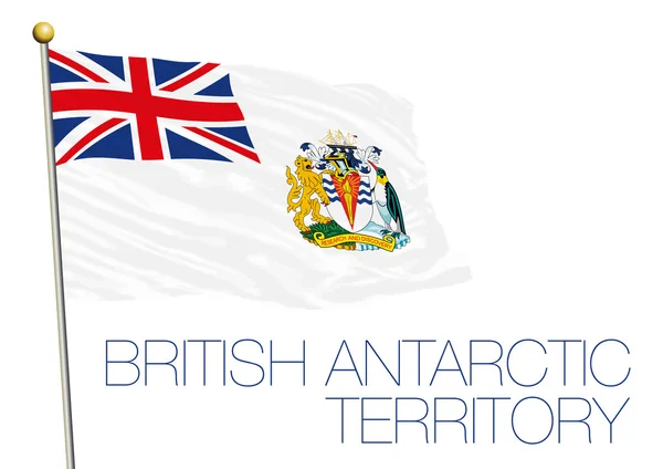 British antarctic territory flag — Stock Vector