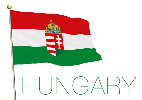 Hungary flag isolated in the wind — Stock Vector