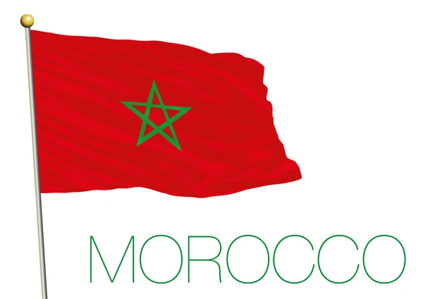 Ilustración de la bandera de Marruecos — Vector de stock
