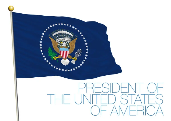 Nás prezidentské vlajky, prezident Spojených států amerických, Usa — Stockový vektor