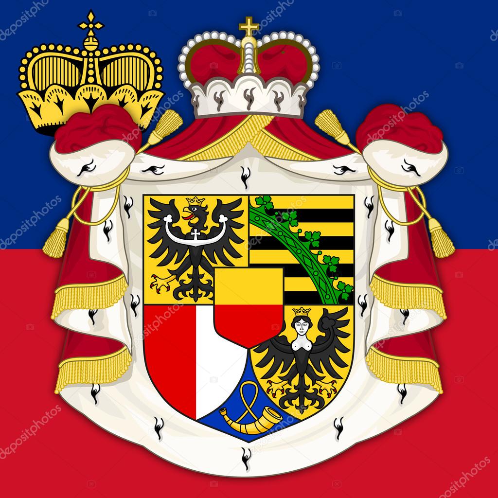 liechtenstein coat of arms and flag