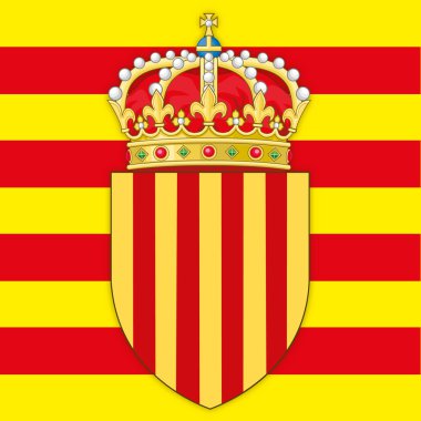 Catalonia bayrak ve bayrak, vektör dosyası