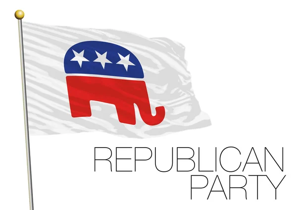 Us republican party flag and symbol — Stock Vector