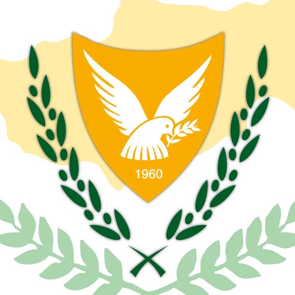 Armoiries et drapeau cyprus — Image vectorielle