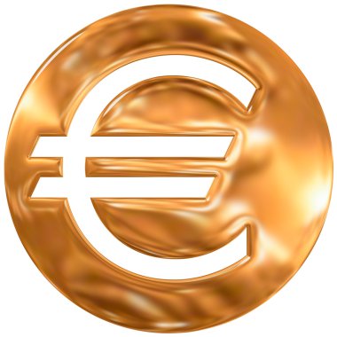 Euro para birimi simgesi, altın kaplama