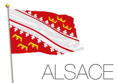 alsace regional flag, france clipart