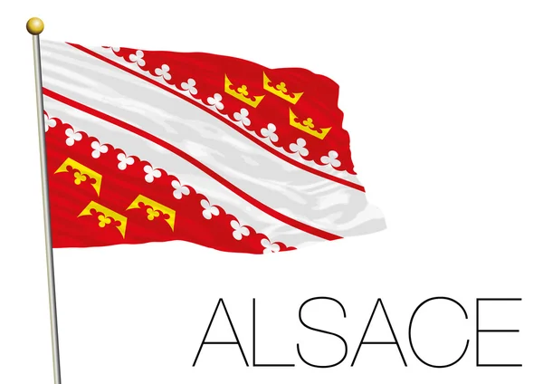 Alsace bandeira regional, frança —  Vetores de Stock