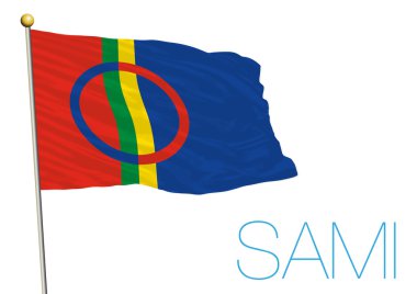 sami people flag, north europe clipart