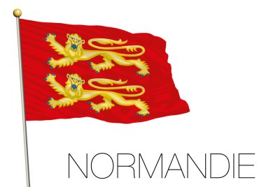 normandie regional flag, france clipart