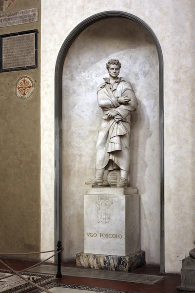 FIRENZE, ITALIA - NOVEMBRE 2015: Tomba di Ugo Foscolo poesia, Cattedrale di Santa Croce — Foto Stock