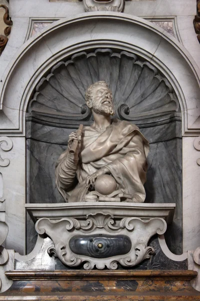 FLORENCE, ITALY - NOVEMBER, 2015: Tomb of Galileo Galilei, detail, Santa Croce cathedral — Stock Photo, Image