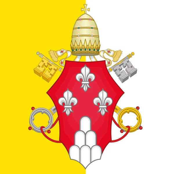 Pope paul sixth coat of arms — Stock Vector