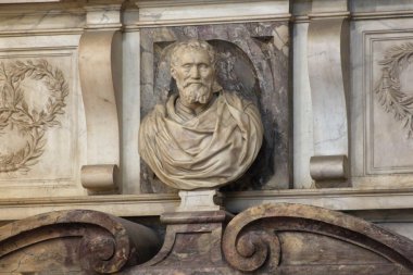 FLORENCE, ITALY - NOVEMBER, 2015: Tomb of Michelangelo Buonarroti, Santa Croce cathedral clipart