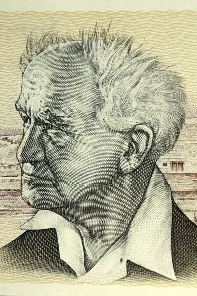 Izrael - körülbelül 1978: David Ben-Gurion portré a 50 Shekel 1978 bankjegy, Izrael — Stock Fotó