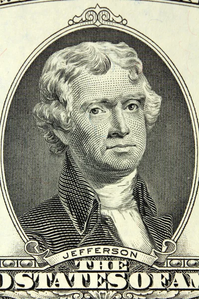 Amerika Birleşik Devletleri - yaklaşık 1988: Thomas Jefferson portre üzerinde 2 dolar 1988 banknot ABD