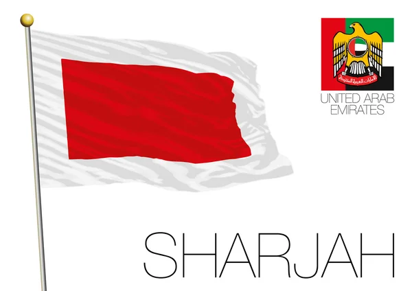 Bandeira regional de Sharjah, Emirados Árabes Unidos —  Vetores de Stock